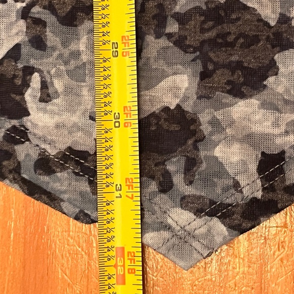 Ruby Rd Denim Blue Camo Print Studded Top 3X - Picture 12 of 14